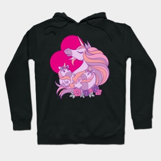 Unicorn mom with unicorn daughters Hoodie